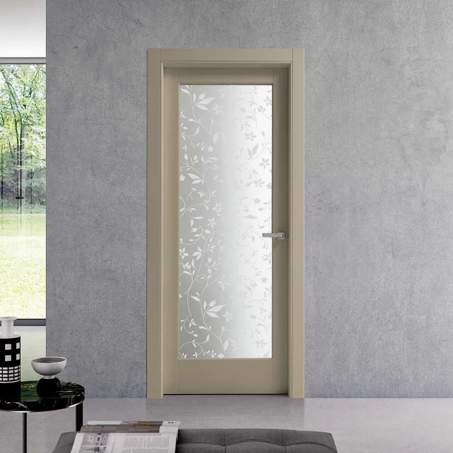 portes intérieures avec verre décoré