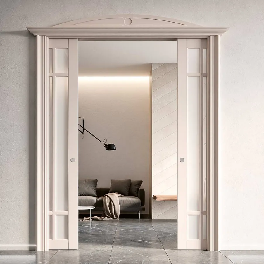 Portes intérieures avec vitre décorée