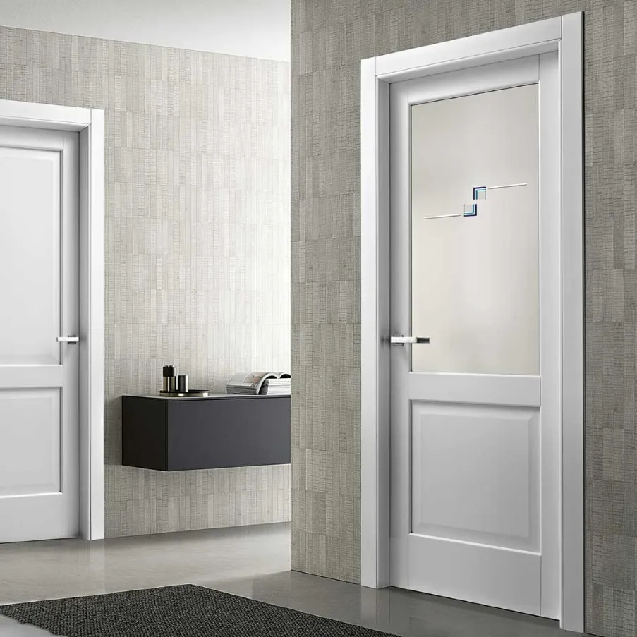 portes intérieures avec verre décoré