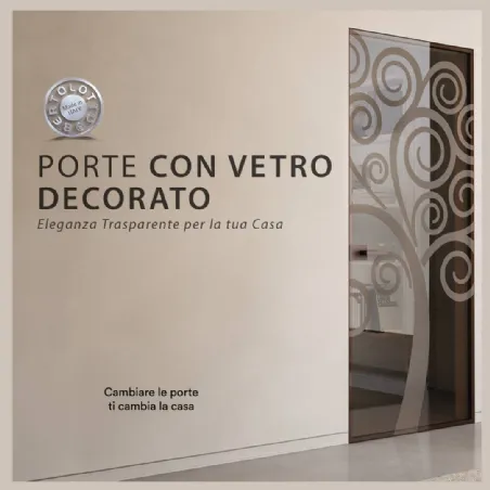 portes intérieures avec verre décoré