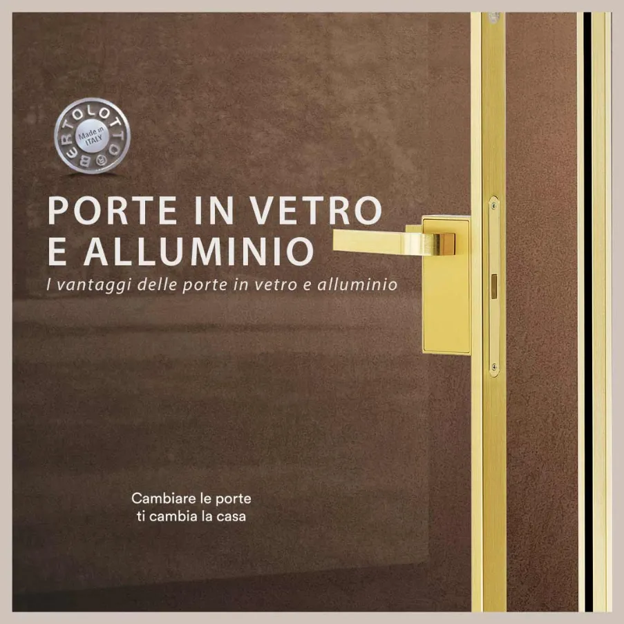 portes en verre et en aluminium pour l'intérieur