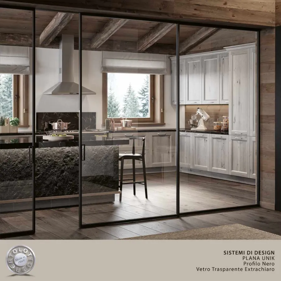 portes de séparation entre cuisine et salon