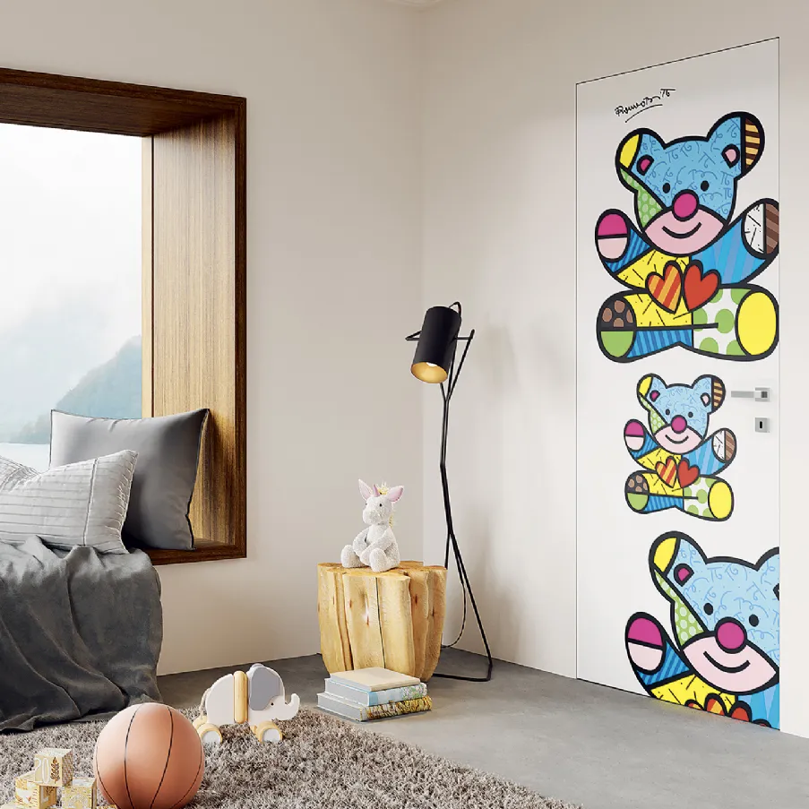 portes romero britto aime bertolotto affleurant au mur à fleur de mur portes intérieures