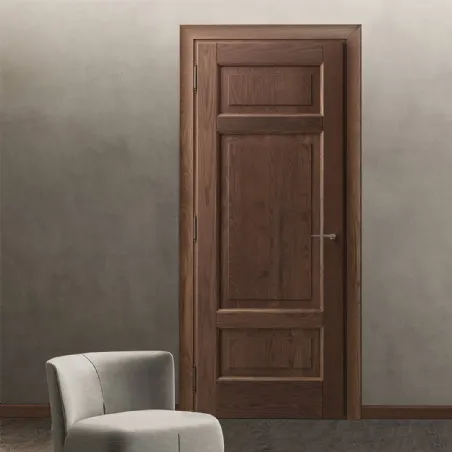 Porta per interni in legno massello rovere noce rodi bertolotto