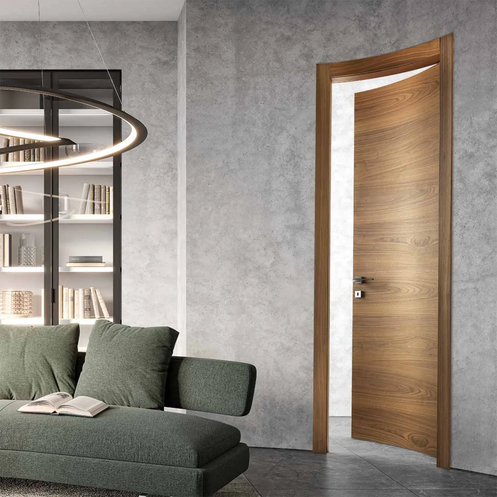 Porte Placage Bois DOGA HORI Orbitale Noce Canaletto