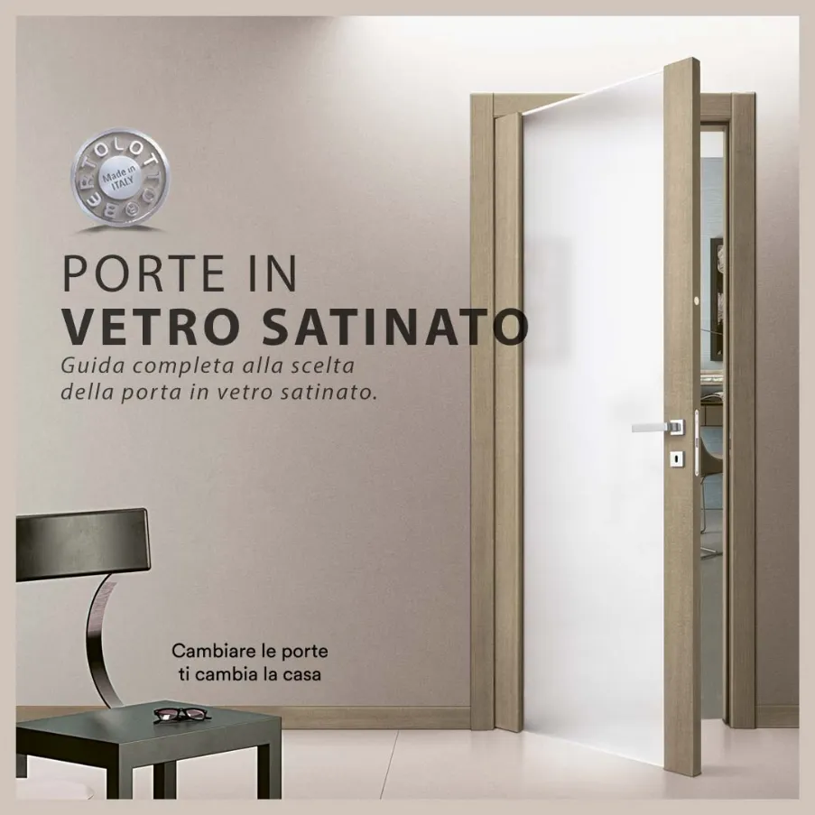portes en verre satiné