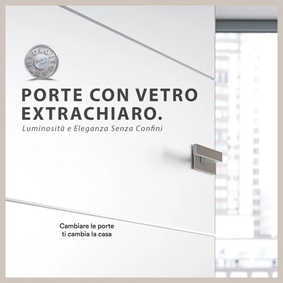 porte internes avec verre extra clair bertolotto