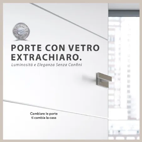 porte internes avec verre extra clair bertolotto