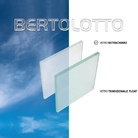 portes intérieures en verre bertolotto extra-clair fabriquées en Italie avec finition satinée transparente